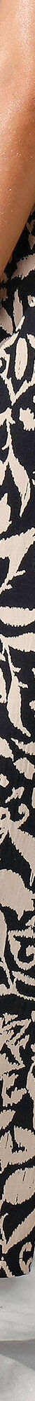 Pantalon large fluide, imprimé bicolore (noir / beige) Pantalon large fluide, imprimé bicolore (noir / beige)